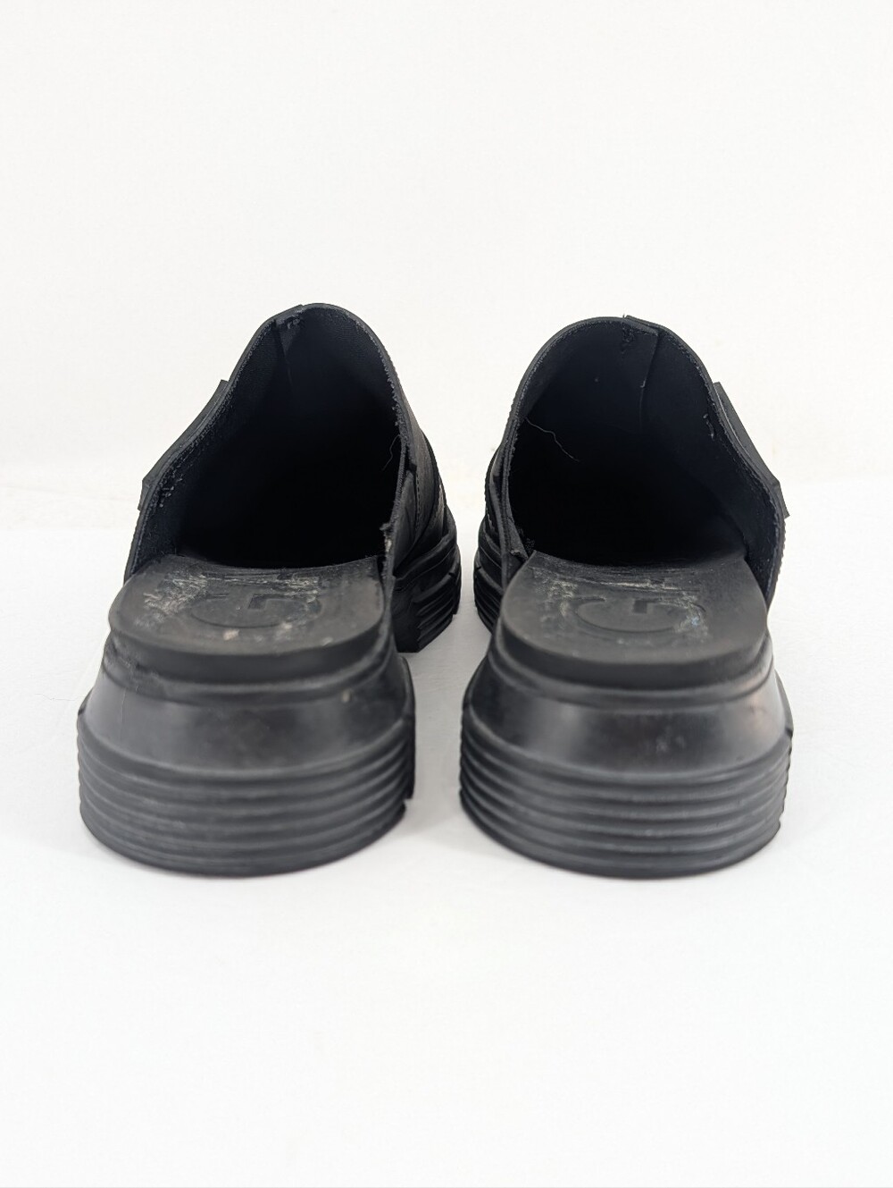 GANNI Chunky Platform Rubber City Mule Clogs Black Size 38 / 7.5 / 8 - Picture 8 of 10